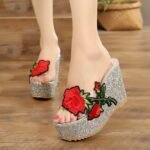 Thick-Soled Wedge Fish Mouth High-Heeled Platform Fashionable Women's Sandals, Balance Heel-RV658 - Image 2
