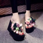 Thick-Soled Non-Slip Women's Beach Slippers, Balanced Heel-DS19