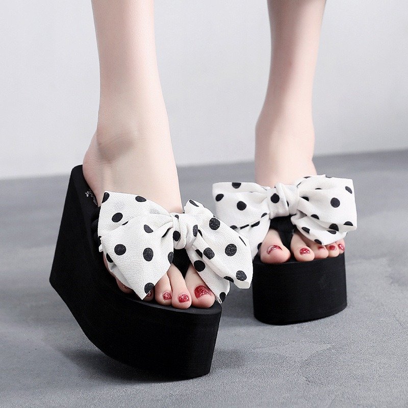 10665694388_1286721166 High-Heeled Flip-Flops for Women Summer Non-Slip Thick-Soled, Balanced Heel-DS17 - Image 1