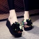 Thick-Soled Non-Slip Holiday Women's Beach Slippers, Balanced Heel-DS18 - Image 3