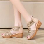 Women's Fashion Wedge Sandals for Middle-Aged Women, Balanced Heel-RV343 - Image 2