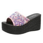 Women's platform Fish Mouth Beach sandals Balanced Heel-RV680 - Image 3