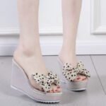 Women's High-heeled, Transparent, Suitable for Outdoor wear, Balanced Heel-RV587