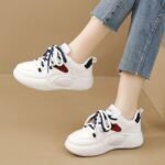 Thick-Soled, Versatile White Shoes for Women, Sneaker-WR101 - Image 3