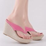 Platform Wedge Heel Flip-Flops Toe Shoe For Women, Balanced Heel-RV447 - Image 5