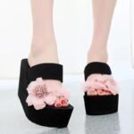 Women's Ethnic Style High-Heeled Beach Sandals, Balanced Heel-RV655 - Image 2