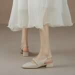 Fairy Style Retro Thick Middle Heeled Shoes For Women, Box Heel-RV1437