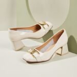 Thick Heel Square Toe Shallow Mouth Versatile Shoes For Women, Style Shoes-RV2531