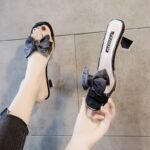 Outerwear Fashion Mid-heel stiletto heel transparent Box Heel-RV1456 - Image 3