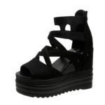 Wedge Heel Platform Shoes with Hidden Wedge Heel Women Shose, Balanced Heel-RV695 - Image 4