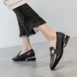 Clearance Sale of Chunky Heeled Loafers For Women Style Shoes-RV2536 - Image 2