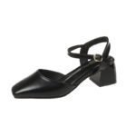 Fairy Style Fashion Buckle Strap High Heeled Sandals For Women's, Box Heel-RV1439 - Image 5
