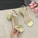 Women's high-heeled sandals, chunky heel, versatile Shoes, Box Heel-RV1446 - Image 4