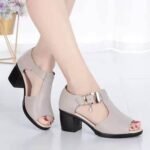 Fish Mouth Fashion Casual Thick Heel Sandals For Women's, Box Heel-RV1436 - Image 2