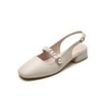 Fairy Style Retro Thick Middle Heeled Shoes For Women, Box Heel-RV1437 - Image 2