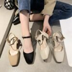 Fairy Style Fashion Buckle Strap High Heeled Sandals For Women's, Box Heel-RV1439 - Image 2