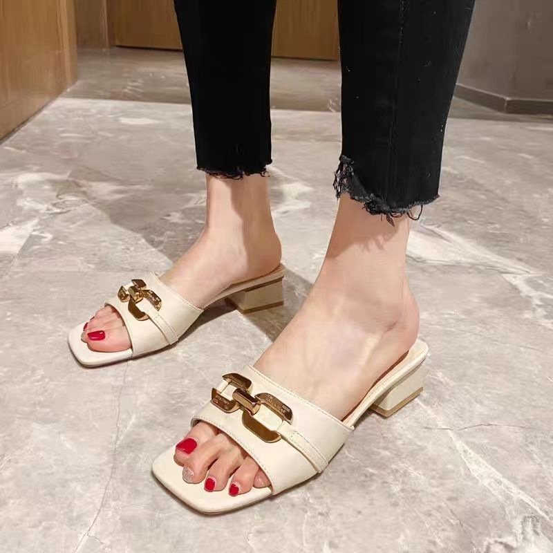 主图-3 Summer Hot Style Internet Celebrity Sandals for Women, Box Heel-RV1447 - Image 1
