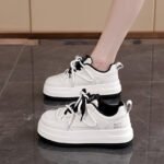 Women Double Lace-up, Niche White Sneaker & Kades - WR147
