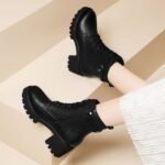 Mid-heel, British style Martin boots, For Women, Boot Shoes-WR124 - Image 2