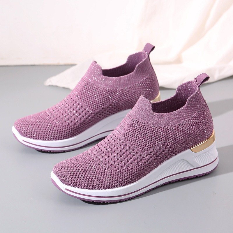 DS110-1890 TK Women's Flyknit Mesh, Thick-soled, Breathable Casual Shoes, Sneaker & Kades-DS110 - Image 1