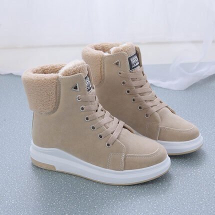 Winter Cotton Shoes Fleece Lined Thick Sole Shoes For Women, Sneaker & Kades - WR138