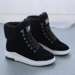 Winter Cotton Shoes Fleece Lined Thick Sole Shoes For Women, Sneaker & Kades - WR138 - Image 2