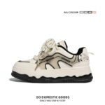 Women's white sneakers, trendy thick-soled, retro, versatile, Korean style Sneaker & Kades - WR145 - Image 2