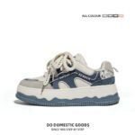 Women's white sneakers, trendy thick-soled, retro, versatile, Korean style Sneaker & Kades - WR145 - Image 4