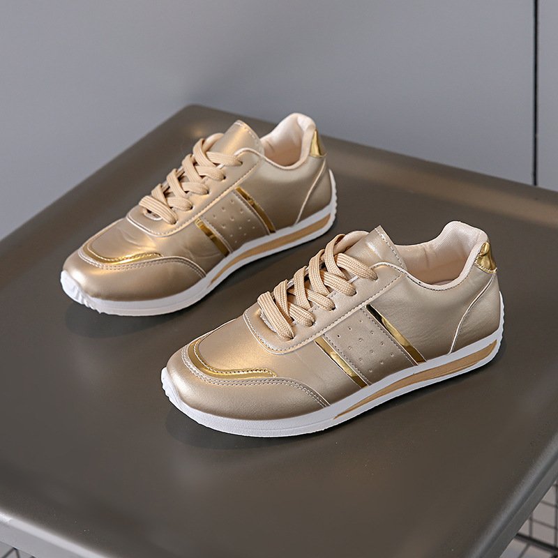 gold Summer New Style Thick-Soled Casual Womens, Sneaker & Kades - WR175 - Image 1
