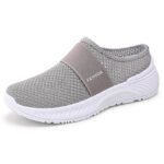 Women's lightweight half-slip-on Shoes with Flyknit mesh cross-border, Canvas & Loafer - DS124 - Image 4