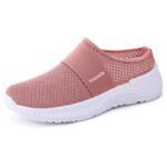 Women's lightweight half-slip-on Shoes with Flyknit mesh cross-border, Canvas & Loafer - DS124 - Image 6