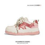 Women's white sneakers, trendy thick-soled, retro, versatile, Korean style Sneaker & Kades - WR145 - Image 8