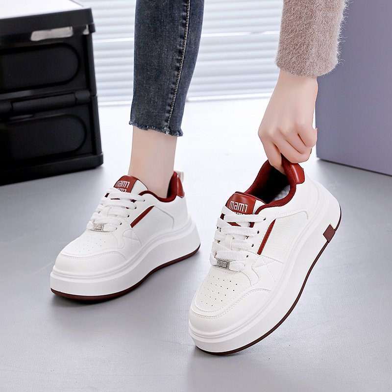 red Women's platform white sneakers new style shoes, Sneaker & Kades - WR191 - Image 1