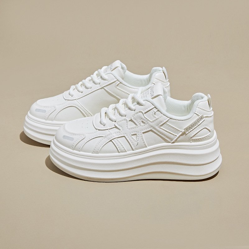 white Women's White Korean style Sneaker & Kades - WR172 - Image 1