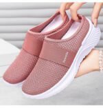 Women's lightweight half-slip-on Shoes with Flyknit mesh cross-border, Canvas & Loafer - DS124