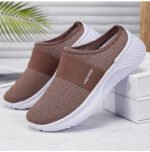 Women's lightweight half-slip-on Shoes with Flyknit mesh cross-border, Canvas & Loafer - DS124 - Image 13