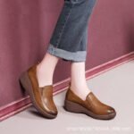 Wedge Heel Fashionable Single Shoes for Women, Canvas & Loafer – DS137