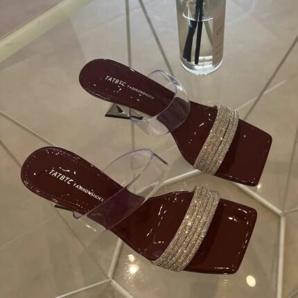 Perfect for Wearing as Outerwear, Chunky Heel High Heels for Women, Box Heel – RV1497