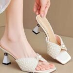 Style Mid-Heel Stiletto Open-Toe Sandals/Mops for Women, Pencil Heel – RV1511 - Image 2