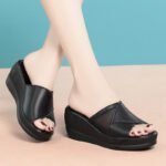 Thick sole, wedge heel, platform sole women's shoes, Balanced Heel - RV722 - Image 4