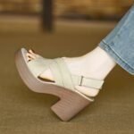 Women's platform open-toe sandals, Box Heel – RV1486 - Image 4