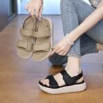 Retro platform Roman sandals for women, Balanced Heel – RV717 - Image 4