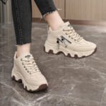 Women’s Height-Increasing Wear-Resistant Korean Style College Sneakers, Sneaker & Kades – WR198