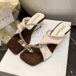 French-style exquisite sandals for Women, Box Heel – RV1490