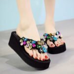 wedge heel casual stretch fabric ladylike sandals, Sandal & Slipper – RV30088