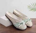 Women's Outerwear, Closed-Toe, Fairy Style Half-Slippers, Canvas & Loafer – DS141 - Image 2