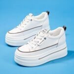 Women's platform white sneakers, Sneaker & Kades – WR193 - Image 4