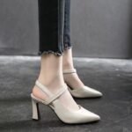 New design, chunky heel, one-strap closed toe, for Women, Pencil Heel - RV1520 - Image 2