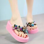 wedge heel casual stretch fabric ladylike sandals, Sandal & Slipper – RV30088 - Image 4