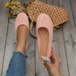 Flat Round Toe Slip-on Low Mouth Women’s Shoes, Canvas & Loafer – DS132